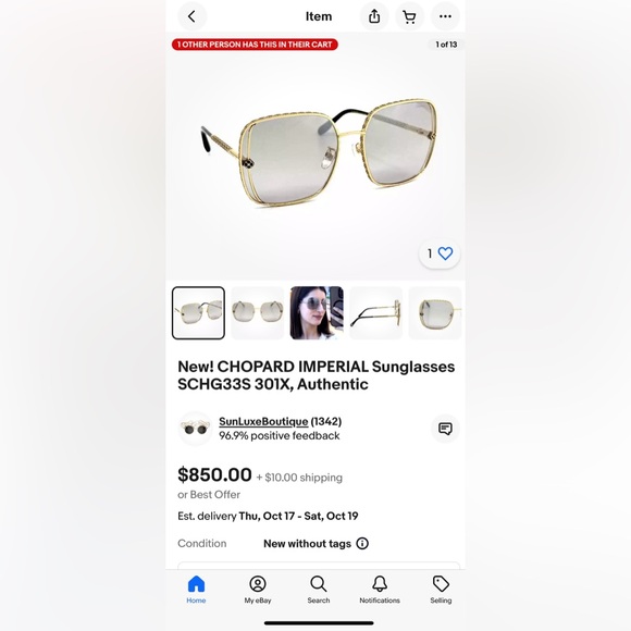 New! 👑CHOPARD IMPERIAL Sunglasses SCHG33S 2AMX, Authentic - Picture 7 of 16